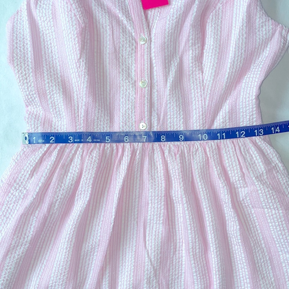 Lilly Pulitzer Trisha Pink Seersucker Dress NWT 0 - Picture 16 of 16